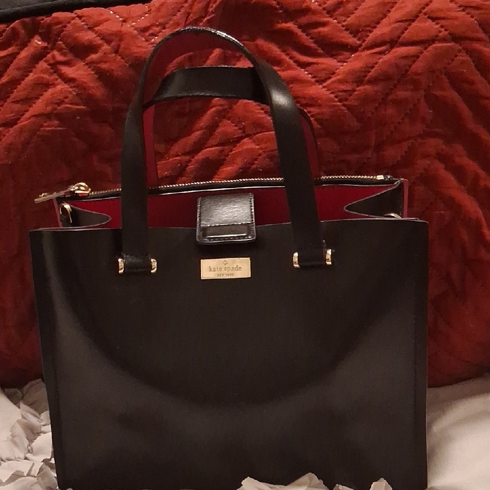 Kate Spade Black Tote with Gold Accents